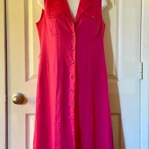 Isaac Mizrahi Sleeveless Linen Dress